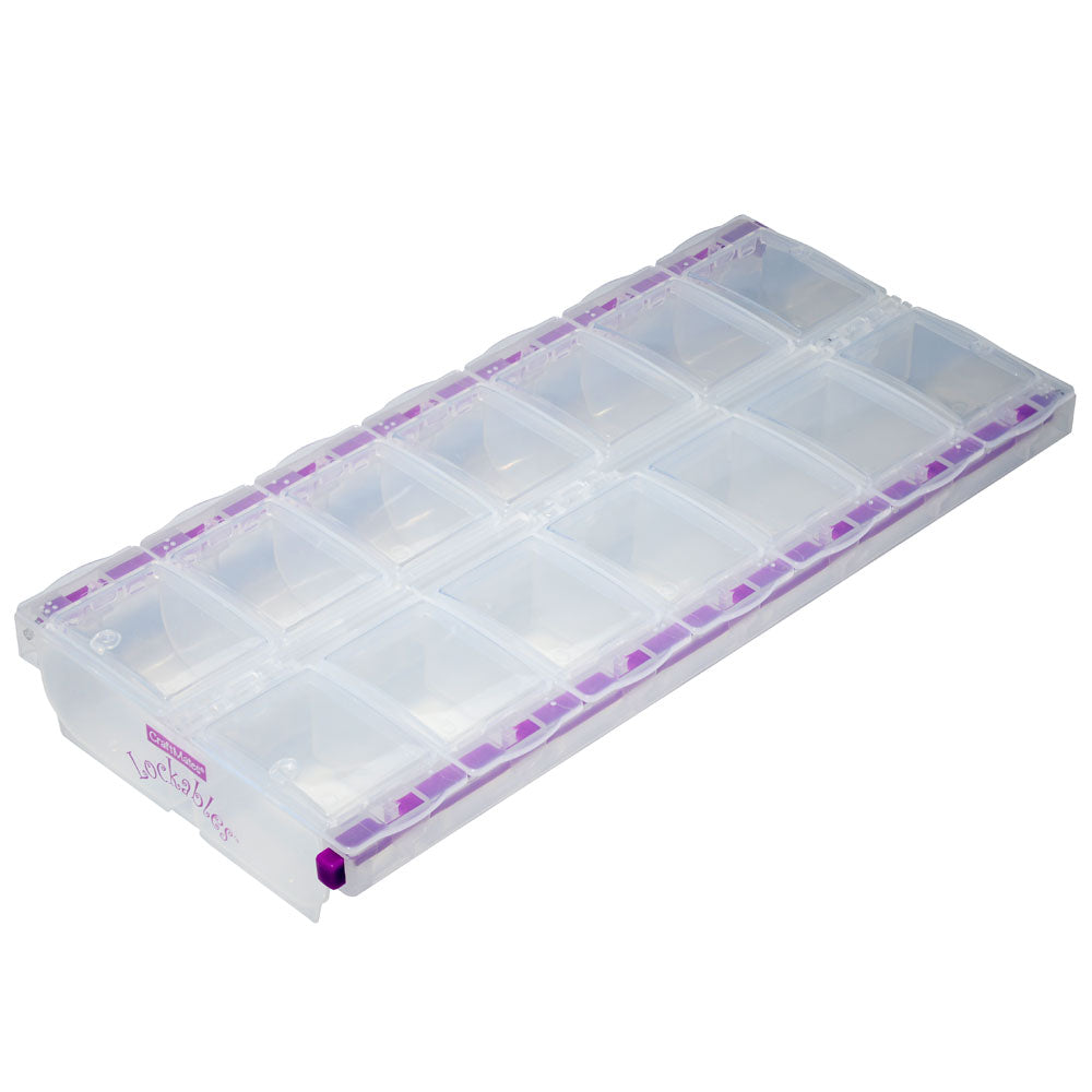 Craft Mates Lockables Storage Container with 14 Compartments, 9" x 4.5", 1 Storage Container