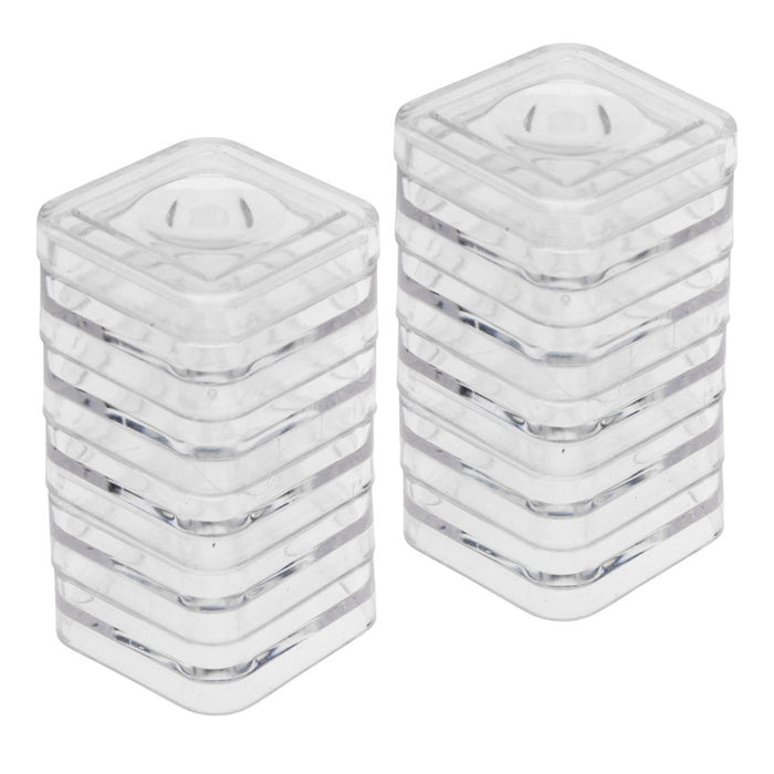 Square Plastic Container | Shaped Jars | Lidded Clear Jars