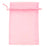 Light Pink Organza Drawstring Gift Bags 4 x 6 Inch (12 Bags)