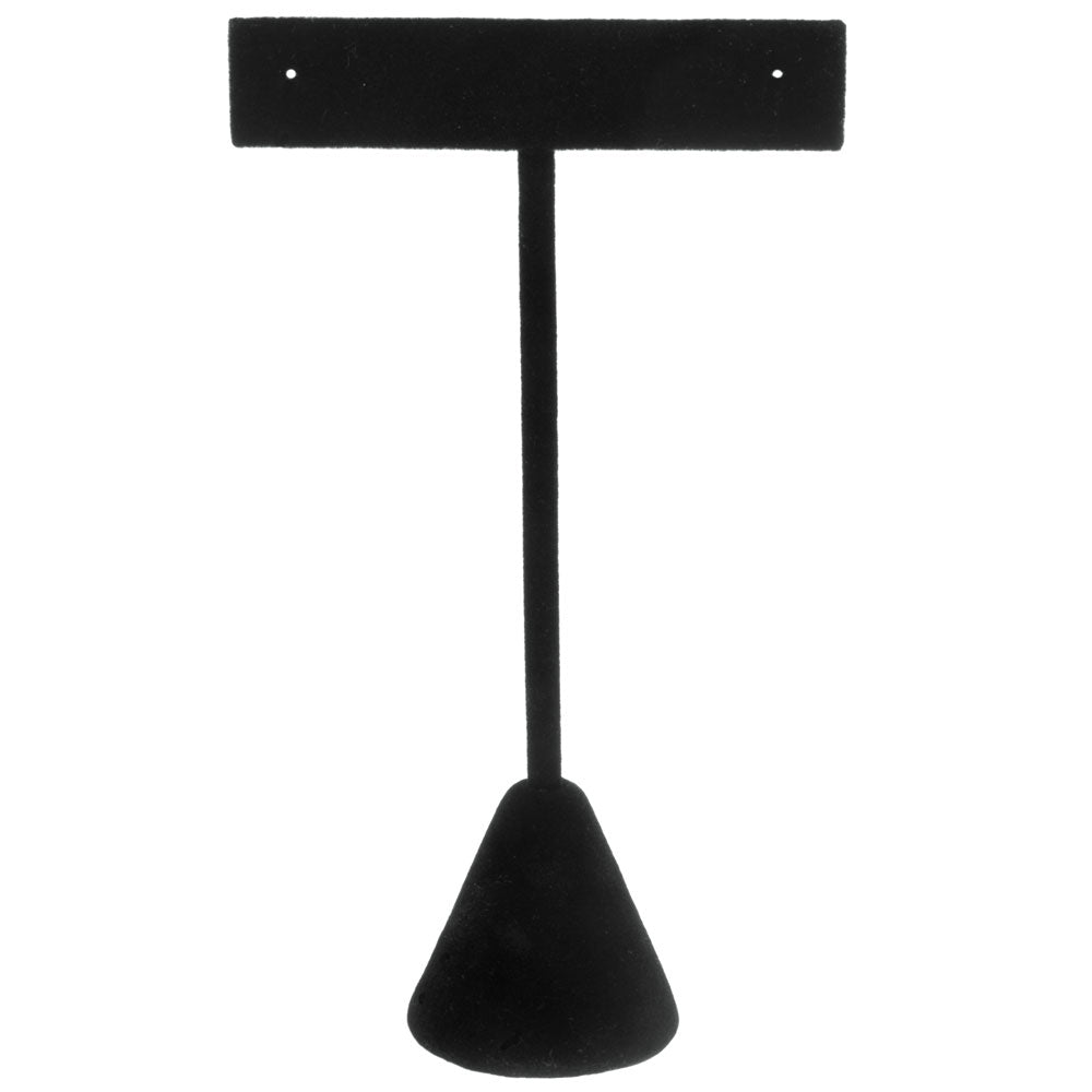 Black Velvet T-Bar Earring Stand / Jewelry Display 4.5 Inches Tall